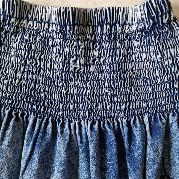 Vintage Jean skirt 80's acid wash drop waist - Picture 3 of 4